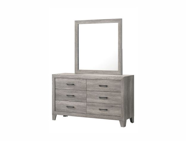 Dresser With Mirror Hopkins gray
